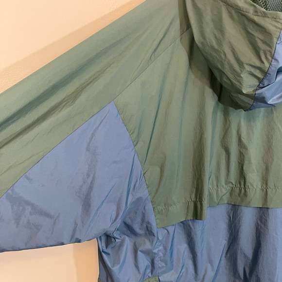 ADIDAS Windbreaker Men 2XL Vintage Atric Lite Colorblock Hoodie Jacket Green NWT - Picture 7 of 14